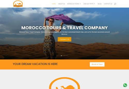 لقطة شاشة لموقع Morocco Tours Company
بتاريخ 15/11/2021
بواسطة دليل مواقع ألتدتك