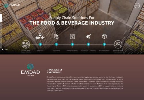 لقطة شاشة لموقع Emdad Foods
بتاريخ 22/11/2021
بواسطة دليل مواقع ألتدتك
