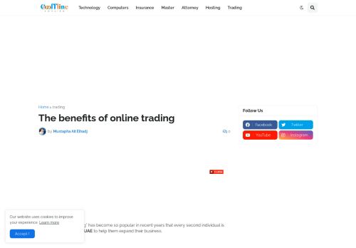 لقطة شاشة لموقع Determine the Benefits of Online Trading in Excellent Detail
بتاريخ 03/12/2021
بواسطة دليل مواقع ألتدتك
