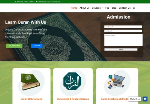 لقطة شاشة لموقع Unique Quran Academy - Online Quran teaching institute
بتاريخ 08/08/2020
بواسطة دليل مواقع ألتدتك
