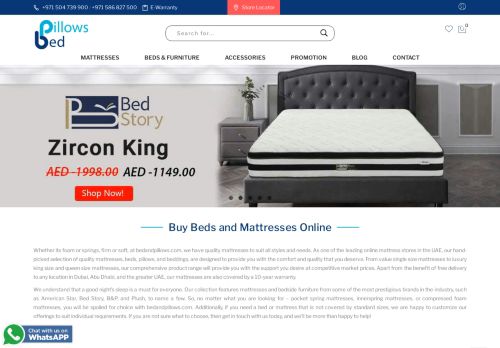 لقطة شاشة لموقع Bed and Pillows بدز اند بيلوز
بتاريخ 02/10/2020
بواسطة دليل مواقع ألتدتك