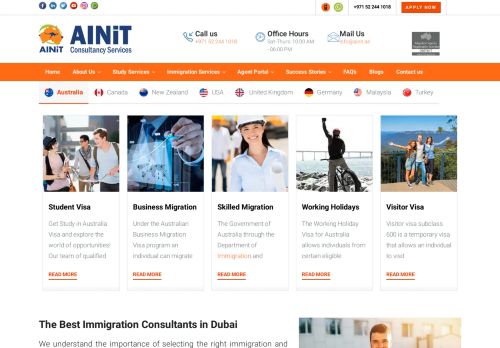 لقطة شاشة لموقع AINiT - immigration Consultants - Education Consultant in Dubai
بتاريخ 17/12/2020
بواسطة دليل مواقع ألتدتك