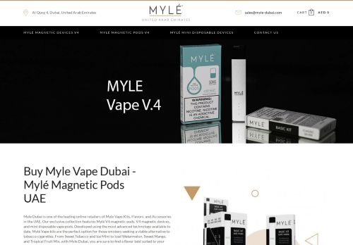 لقطة شاشة لموقع Myle Vape Dubai
بتاريخ 04/03/2021
بواسطة دليل مواقع ألتدتك